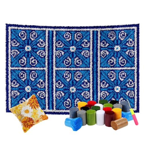 Knüpfhaken-Kits – DIY Stanznadel und Kreuzstich Tapisserie Kit, Anfängerfreundlich, große Größe 55 x 75 cm, perfekt für kreative Projekte und Bastelspaß von Generisch