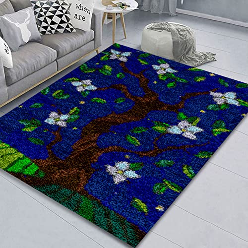 Knüpfhaken-Teppich-Set, bedrucktes Leinwandteppich-Set für Erwachsene, komplettes Bastelset für Heimdekoration und DIY-Projekte, einfach zu bedienen und Spaß für alle Fähigkeitsstufen Knüpfhaken-Teppich-Set, bedrucktes Leinwandteppich-Set für Erwachsene, komplettes Bastelset für Heimdekoration und DIY-Projekte, einfach zu bedienen und Spaß für alle Fähigkeitsstufen von Generisch