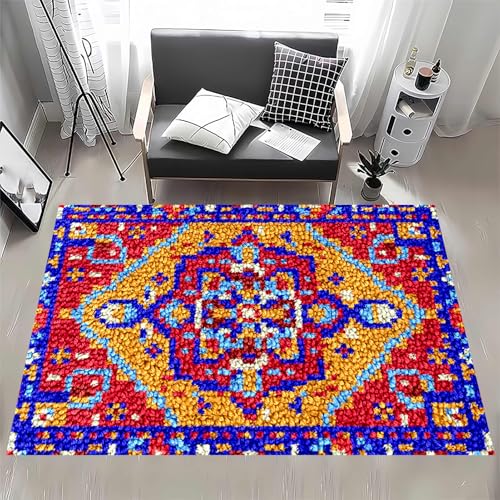 Knüpfhaken-Teppich-Set – Bedruckter Leinwand-Tapisserie für DIY Häkeln und Sticken, Bodenkissen, für Heimdekoration Knüpfhaken-Teppich-Set – Bedruckter Leinwand-Tapisserie für DIY Häkeln und Sticken, Bodenkissen, für Heimdekoration von Generisch