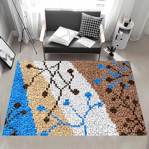 Knüpfhaken-Teppich-Set – Bedruckter Leinwand-Tapisserie für DIY Häkeln und Sticken, Bodenkissen, für Heimdekoration Knüpfhaken-Teppich-Set – Bedruckter Leinwand-Tapisserie für DIY Häkeln und Sticken, Bodenkissen, für Heimdekoration von Generisch