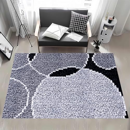 Knüpfhaken-Teppich-Set – Bedruckter Leinwand-Tapisserie für DIY Häkeln und Sticken, Bodenkissen, für Heimdekoration Knüpfhaken-Teppich-Set – Bedruckter Leinwand-Tapisserie für DIY Häkeln und Sticken, Bodenkissen, für Heimdekoration von Generisch