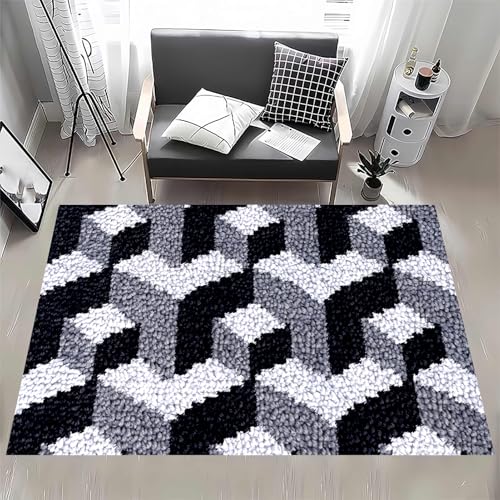 Knüpfhaken-Teppich-Set – Bedruckter Leinwand-Tapisserie für DIY Häkeln und Sticken, Bodenkissen, für Heimdekoration Knüpfhaken-Teppich-Set – Bedruckter Leinwand-Tapisserie für DIY Häkeln und Sticken, Bodenkissen, für Heimdekoration von Generisch