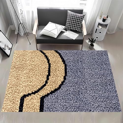 Knüpfhaken-Teppich-Set – Bedruckter Leinwand-Tapisserie für DIY Häkeln und Sticken, Bodenkissen, für Heimdekoration Knüpfhaken-Teppich-Set – Bedruckter Leinwand-Tapisserie für DIY Häkeln und Sticken, Bodenkissen, für Heimdekoration von Generisch