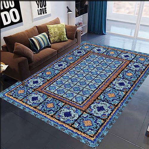 Generisch Knüpfteppich zum Selberknüpfen, DIY Stickkissenteppich, 80x115cm, Geblümt, Selbstgemacht, für Erwachsene und Kinder, für Wohnzimmer, Handgemacht, Indoor Generisch Knüpfteppich zum Selberknüpfen, DIY Stickkissenteppich, 80x115cm, Geblümt, Selbstgemacht, für Erwachsene und Kinder, für Wohnzimmer, Handgemacht, Indoor von Generisch