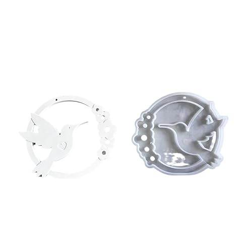 Kolibri-Blumen-Harzform, Epoxidharz, Silikonform für Heimwerker, Wand, Wohnzimmer, Anhänger, Desktop-Dekoration, Anhänger Kolibri-Blumen-Harzform, Epoxidharz, Silikonform für Heimwerker, Wand, Wohnzimmer, Anhänger, Desktop-Dekoration, Anhänger von Generisch