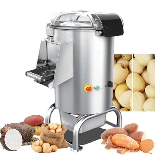 Kommerzielle Kartoffelschälmaschine - Elektrischer Edelstahlschäler für Kartoffeln, Süßkartoffeln, Taro & Ingwer - 70-100 kg/Stunde Schnelles Schälen in 3 Minuten von Generisch