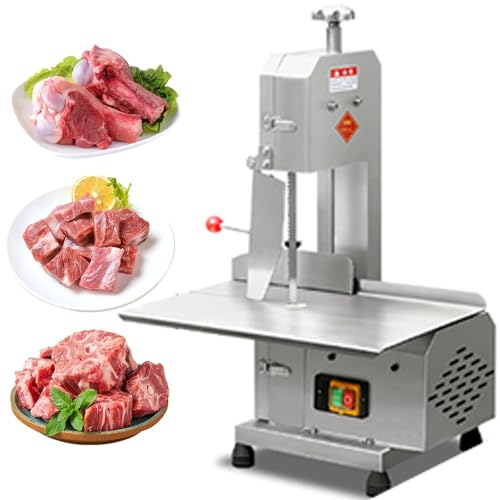Kommerzielle elektrische Knochensägemaschine, hohe Leistung, 750 W, zum Schneiden von Fleisch, Fisch, Rindfleisch und gefrorenen Produkten, Tischbandsäge aus Edelstahl Kommerzielle elektrische Knochensägemaschine, hohe Leistung, 750 W, zum Schneiden von Fleisch, Fisch, Rindfleisch und gefrorenen Produkten, Tischbandsäge aus Edelstahl von Generisch
