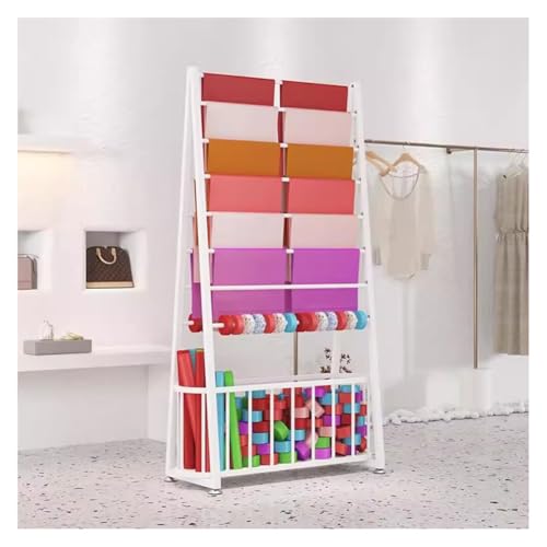 Kommerzieller Seidenpapierhalter, Bodenständer für Geschenkpapier, Schal, für Floristen, Geschenkläden, Bastelräume, Konditoreien (Weiß, 80 x 40 x 170 cm) von Generisch