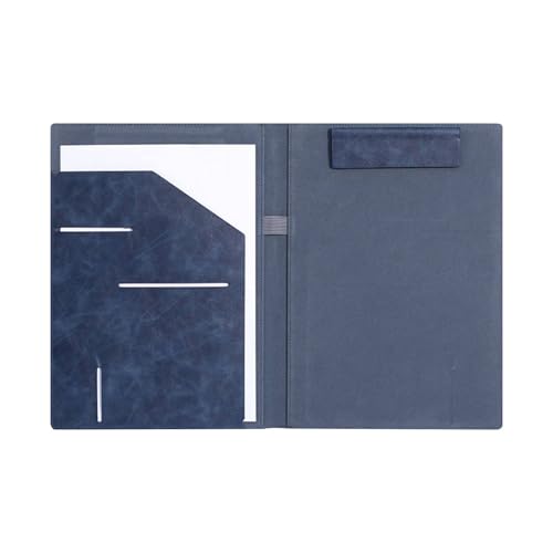 Konferenzmappe aus Leder, Klemmbrett Mappe A4, Reisedokumentenmappe, Portfolio-Reisetasche, persönlicher Agenda-Organizer, Dokumentenmappe, Portfolio,Blau Konferenzmappe aus Leder, Klemmbrett Mappe A4, Reisedokumentenmappe, Portfolio-Reisetasche, persönlicher Agenda-Organizer, Dokumentenmappe, Portfolio,Blau von Generisch