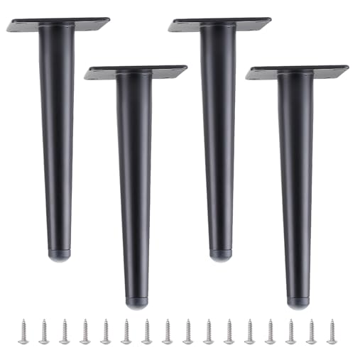 Konische Metall-Möbelbeine, 4 Stück, Ersatzfüße für Kommode, Tisch, Schrank, 45 cm, mit Schrauben Konische Metall-Möbelbeine, 4 Stück, Ersatzfüße für Kommode, Tisch, Schrank, 45 cm, mit Schrauben von Generisch