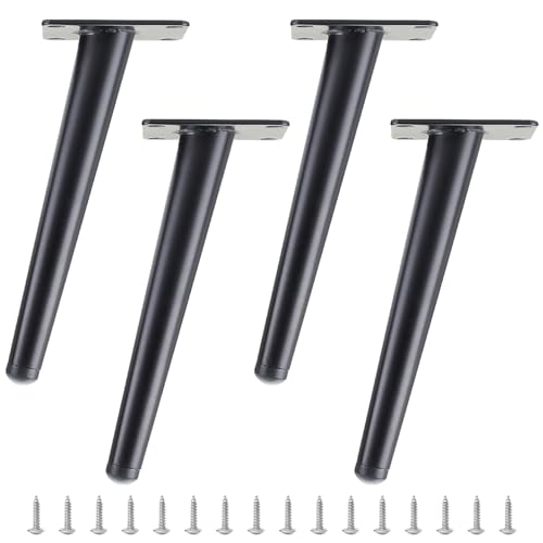 Konische Metall-Möbelbeine, 4 Stück, Ersatzfüße für Kommode, Tisch, Schrank, 45 cm, mit Schrauben Konische Metall-Möbelbeine, 4 Stück, Ersatzfüße für Kommode, Tisch, Schrank, 45 cm, mit Schrauben von Generisch
