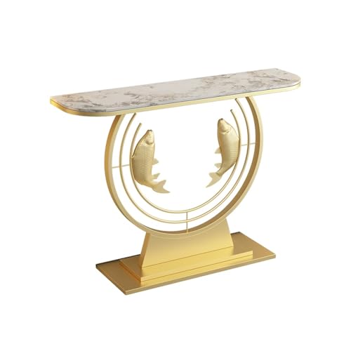 Konsolentisch mit geometrischem Metallsockel und Kunstmarmorplatte, moderner Eingangs- oder Wohnzimmer-Sofatisch für Flur und Büro Konsolentisch mit geometrischem Metallsockel und Kunstmarmorplatte, moderner Eingangs- oder Wohnzimmer-Sofatisch für Flur und Büro von Generisch
