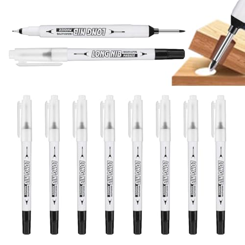 Konstruktionsmarkierungen - für tiefe Löcher, Zimmermanns-Stift | Langer Nasenschrift, Präzisions-Marker der feinen Spitze, Linienmarker mit mehreren Oberflächen für Mo von Generisch
