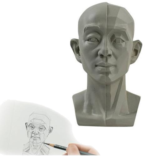 Kopfmodell für Künstler, Modell für Künstler, zum Erlernen von Ebenen des Gesichts, zum Lernen von Flugzeugen und leichten Details, kleiner Mannequin Manikinkopf für Kunst, Zeichnen, Skecthing Study Kopfmodell für Künstler, Modell für Künstler, zum Erlernen von Ebenen des Gesichts, zum Lernen von Flugzeugen und leichten Details, kleiner Mannequin Manikinkopf für Kunst, Zeichnen, Skecthing Study von Generisch