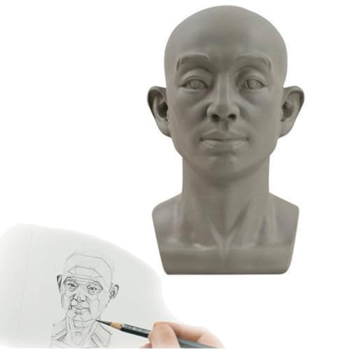 Kopfmodell für Künstler, Modell für Künstler, zum Erlernen von Ebenen des Gesichts, zum Lernen von Flugzeugen und leichten Details, kleiner Mannequin Manikinkopf für Kunst, Zeichnen, Skecthing Study von Generisch