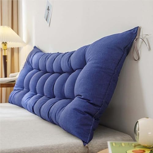 Kopfteil Lesekissen - Langes Stütz-Rückenkissen mit Befestigungsbändern, Plüschstoff für Bett, Sofa & Erkerfenster Rückenlehne von Generisch