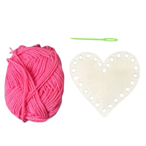 Korbboden zum Häkeln, Basteln, Stricken, Holzsockel-Set, handgefertigtes Strickbrett mit Baumwollfaden und Nadel für Valentinstag, Muttertag, Hochzeitsdekoration Korbboden zum Häkeln, Basteln, Stricken, Holzsockel-Set, handgefertigtes Strickbrett mit Baumwollfaden und Nadel für Valentinstag, Muttertag, Hochzeitsdekoration von Generisch