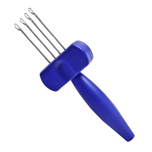 Kordel-Strickwerkzeug, Knüpfhaken, 21 x 7 x 7 cm, Handwerksausrüstung, ergonomisches Multi-Nadel-Design, bequemer Griff zum Weben, Einfassen, Binden von Reisen, Heimprojekten von Generisch