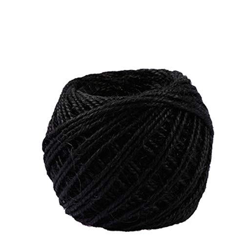 Kordelseil Natürliche -Jute- DIY-Schnur Herstellung Schaft 40M Handwerk Büro & Schreibwaren Strickmaschinen (Black, One Size) von Generisch