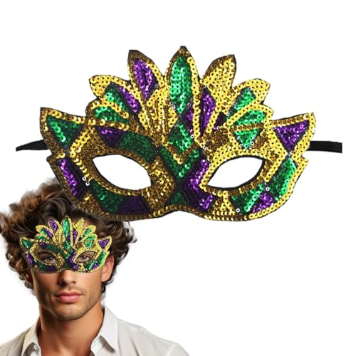 Kostüm-Gesichtsbedeckung, Party-Gesichtsbedeckung Für Erwachsene - Gesichtsbedeckung Aus Paillettenstoff Mit Elastischem Seil, Foto-Requisiten | Maskerade-Foto-Requisiten, Erwachsenen-Gesichtsmaske Fü von Generisch