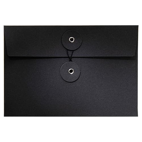 Kraftpapier-Umschlag, Kraftpapier, Geschenkkarten-Umschlag, Projekttaschen, Vintage, Dokumenten-Organizer, flach, für Geschenkkartenhalter, Aufbewahrung von Tipp-Einladungen (A0, Schwarz, 16,8 x 11,3 von Generisch