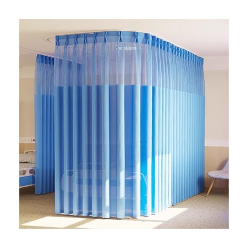 Krankenhaus-Sichtschutzvorhang, Polyester, hängende Ösen für mehr Privatsphäre, U-förmiges Design für Schule und Klinik Krankenhaus-Sichtschutzvorhang, Polyester, hängende Ösen für mehr Privatsphäre, U-förmiges Design für Schule und Klinik von Generisch