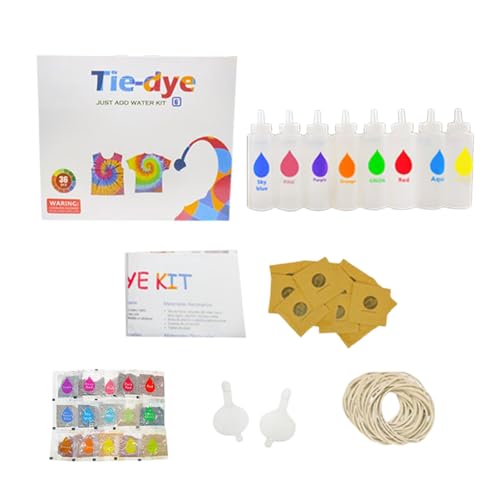 Krawattenfärbungs -Kit, Stofffarbe Malvorlagen, Kleidungskunstbündel, Lebendige Farbkombinationen, Kreative Bindungsaktivität, 1PC, Für Die Heimwerker Krawattenfärbungs -Kit, Stofffarbe Malvorlagen, Kleidungskunstbündel, Lebendige Farbkombinationen, Kreative Bindungsaktivität, 1PC, Für Die Heimwerker von Generisch