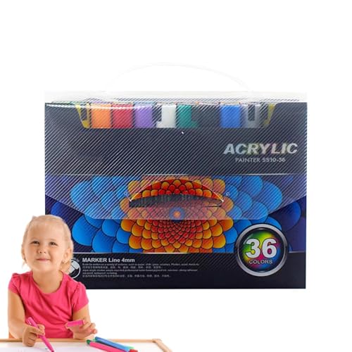 Kreative Stoffmarker, Acrylfarben Set, Vielseitiger Kunstbedarf, Kreative Kleidungsmarker für T-Shirts, Sneaker, Eier, Wasserdichter und stabiler Kunstbedarf für Handwerk und individuelle Designs von Generisch