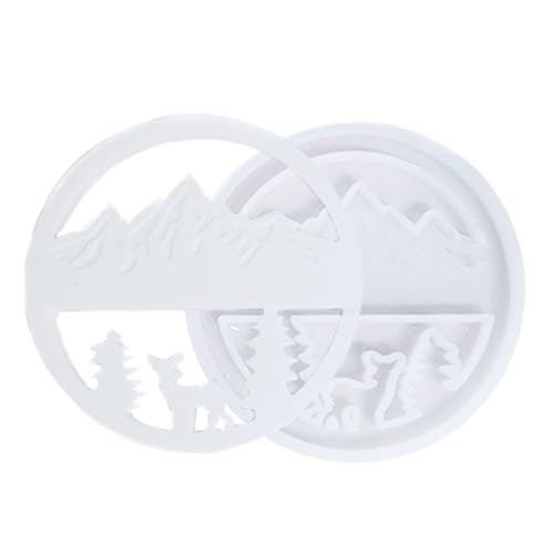 Kreis-Harzform, Kreis-Statuenform,Berge Elch Fondantform für Schokolade-Silikonformen für Tischdekoration, Ornamente, Kerzenhandwerk von Generisch
