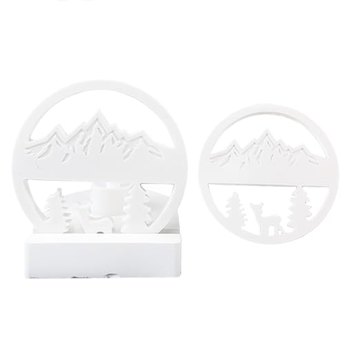 Kreisform für Fondant, Kreis Silikonform | Berge Elch Fondantform für Schokolade, Silikonformen für Tischdekoration, Ornamente, Kerzenhandwerk von Generisch