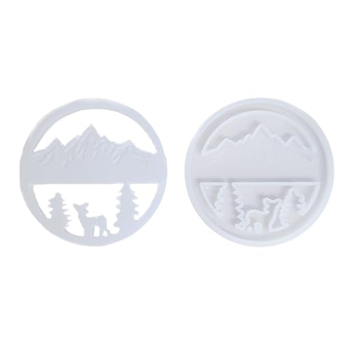 Kreisform für Kerzenhalter-Dekoration, Kreis-Harzform | Berge Elch Candy Sugar Cupcake Topper Backform,Silikonformen für Tischdekoration, Ornamente, Kerzenhandwerk Kreisform für Kerzenhalter-Dekoration, Kreis-Harzform | Berge Elch Candy Sugar Cupcake Topper Backform,Silikonformen für Tischdekoration, Ornamente, Kerzenhandwerk von Generisch