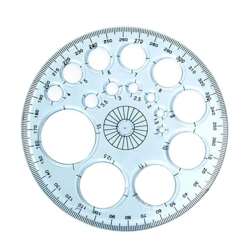 Kreisschablonen – runde Form, geometrisches Lineal, kreativ, Acryl, geometrisches Zeichnen, Malschablonen, Kreisvorlagen, Skala, Zeichenwerkzeuge für Schule, Büro, Zeichnungen von Generisch