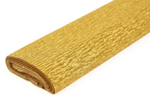 Krepppapier 50x250cm zum Besteln und gestallten (Gold, 10 Rollen) von Generisch