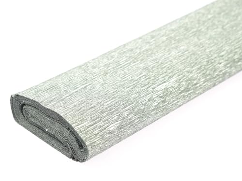 Krepppapier 50x250cm zum Besteln und gestallten (Silber, 10 Rollen) von Generisch