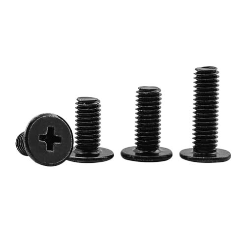 Kreuz-Flachkopfschraube mit ultradünner Klemme M1.2 M1.4 M1.6 M2 M3 M4 M5 aus Kohlenstoffstahl, kleiner Kreuzbolzen for Laptops(4mm,M3 50pcs) von Generisch