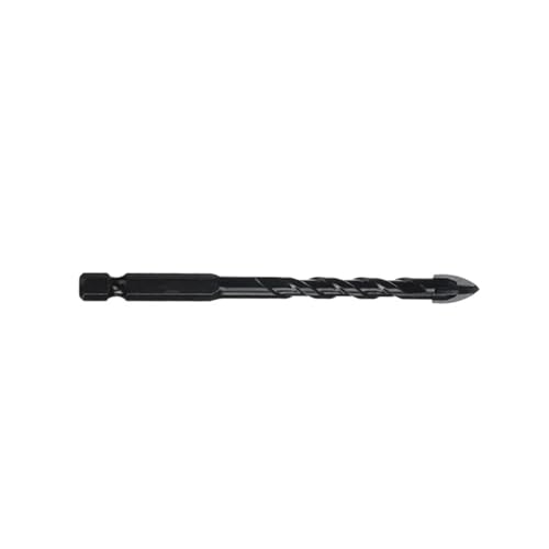 Kreuz-Sechskant-Fliesenbohrer, Glas, Keramik, Beton, Lochöffner, Legierung, Dreiecksbohrer, Größe 3/4/5/6/8/10/12 mm(Black,7mm) von Generisch