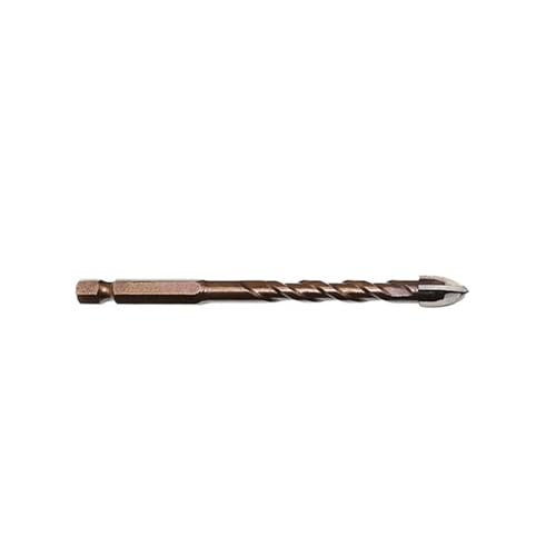 Kreuz-Sechskant-Fliesenbohrer, Glas, Keramik, Beton, Lochöffner, Legierung, Dreiecksbohrer, Größe 3/4/5/6/8/10/12 mm(Brown,8mm) von Generisch