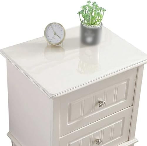 Kristallklare PVC-Schutzmatte, rechteckig, Vinyl-Tischdecke, Kunststoff, Teppichschutzmatte, 2 mm dick, wasserdicht, Hitzeschutz-Tischdecke von Generisch