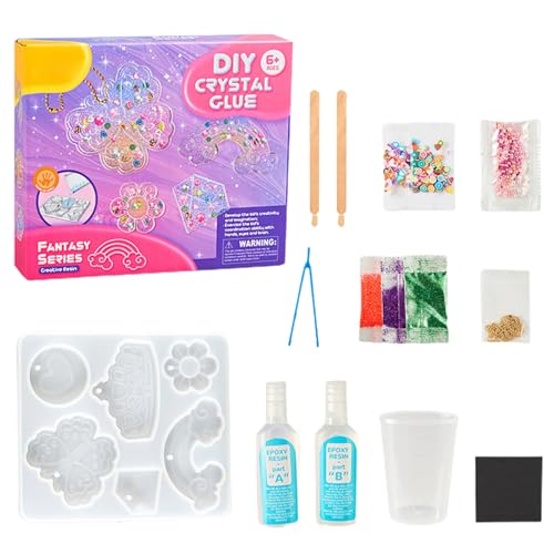 Kristallkleber Kit, Kristallklebermalerei, Handgefertigtes Farbklebermalerei, Kreatives Spielzeug für Anfänger Mädchen Geburtstag Weihnachten Thanksgiving Craft Kit von Generisch
