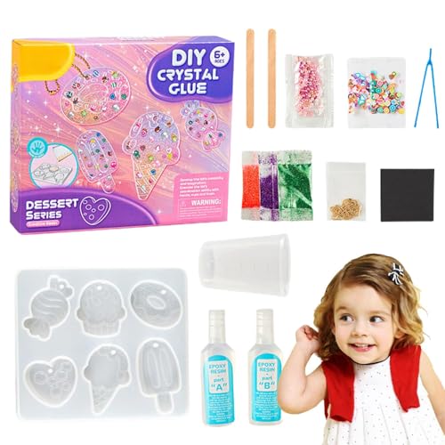 Kristallkleber Kit, Kristallklebermalerei | Handgefertigtes Farbklebermalerei,Kreative interaktive Spielzeug für Anfänger Mädchen Geburtstag Weihnachten Thanksgiving von Generisch