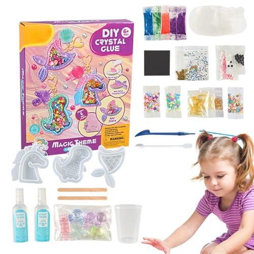 Kristallkleber Kit, Kristallklebermalerei | No-Back-Kristallklebermalerei | Kreatives Spielzeug für Anfänger Mädchen Geburtstag Weihnachten Thanksgiving Craft Kit von Generisch