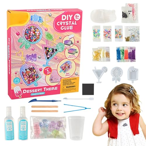 Kristallklebermalerei, Kinderkristallkleber,Kristallklebermalerei Kit - Lustige interaktive Spielzeug für Anfänger Bildungskit Mädchen Geburtstag Weihnachten von Generisch