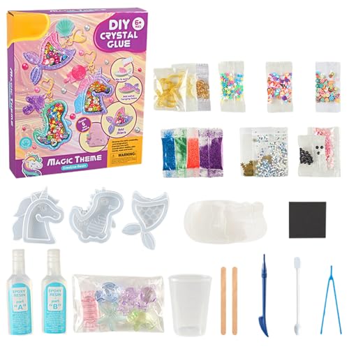 Kristallklebermalerei, Kinderkristallkleber | Kristallklebermalerei Kit - Kreatives Spielzeug für Anfänger Mädchen Geburtstag Weihnachten Thanksgiving Craft Kit von Generisch