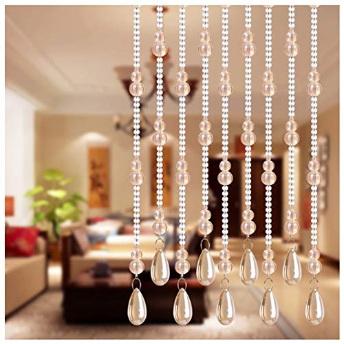 Kristallperlenvorhang, individuelle Größe, Hängedekoration für Wohnzimmer, Schlafzimmer, Hochzeit und Fenster, 91,4 x 175,3 cm, elegante Glasperlen von Generisch