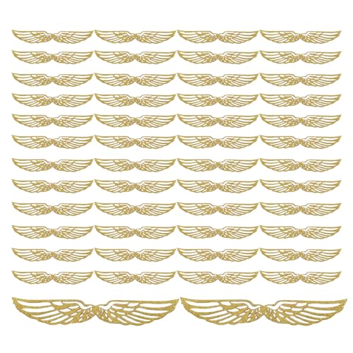 Kuchendekoration Spitzen - Glitzer Flügel Deko Zubehör - 50 Stücke Papier Muffin Schmuck Für Mousse Pudding Eiscreme Feinbackwerk Festliche Anlässe von Generisch