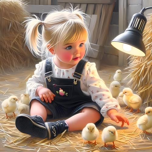 Küken Diamond Painting Erwachsene Kits, Diamond Painting Mädchen Tiere Bilder, Mosaikherstellung Malen Nach Zahlen Kompletter Rund Bohrer Cross Stickerei Malerei Kits für Home Wand Décor 30 x 30cm Küken Diamond Painting Erwachsene Kits, Diamond Painting Mädchen Tiere Bilder, Mosaikherstellung Malen Nach Zahlen Kompletter Rund Bohrer Cross Stickerei Malerei Kits für Home Wand Décor 30 x 30cm von Generisch