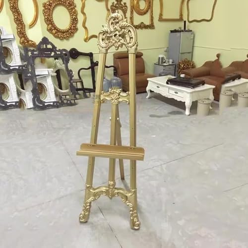 Künstler-Staffelei im antiken französischen Stil, 160 cm, Gold/Silber, geschnitztes ABS-Display für Malerei, kunstvolles Design, ideale Kunstausstellung und Dekoration Künstler-Staffelei im antiken französischen Stil, 160 cm, Gold/Silber, geschnitztes ABS-Display für Malerei, kunstvolles Design, ideale Kunstausstellung und Dekoration von Generisch