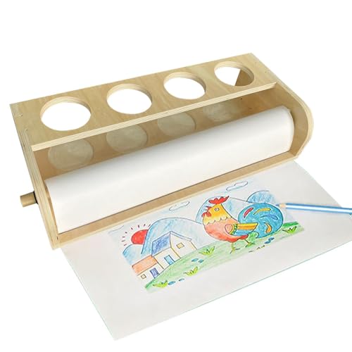 Künstlertisch Trail - Holzmalerei, Sketch Desk Mount | Tragbarer Leinwand -Tablettständer, Zeichnenblock Mit Rollpapierhalter, Pinsel -Layout -Board, Home -Setup Für Schüler, Hobby -Schöpfer, Kunstrau von Generisch