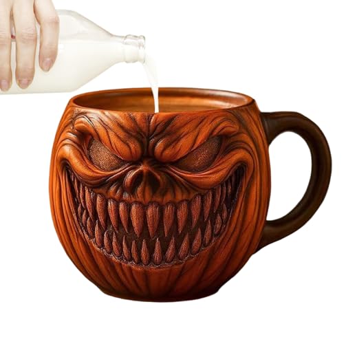 Kürbis Becher,Halloween Gruselige Kürbis Teetasse | Dekorative Trinkgefäße Für Bier Cocktails Wohnzimmer Party Tisch Kürbis Becher,Halloween Gruselige Kürbis Teetasse | Dekorative Trinkgefäße Für Bier Cocktails Wohnzimmer Party Tisch von Generisch