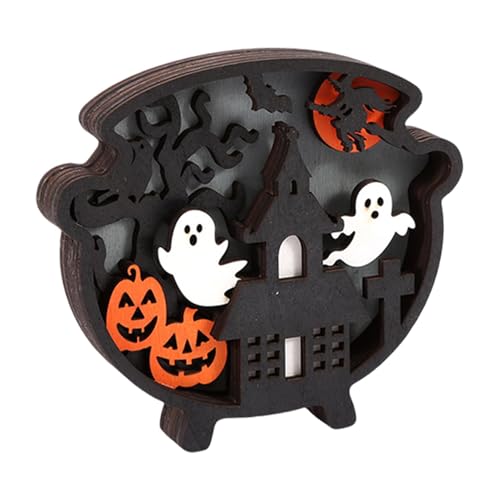 Kürbis-Tischdekoration – leuchtende Dekorationen für Halloween, niedliche Feiertags-Geisterdekoration, lustige Partygeschenke für Arbeitszimmer, Klassenzimmer, Schlafzimmer von Generisch